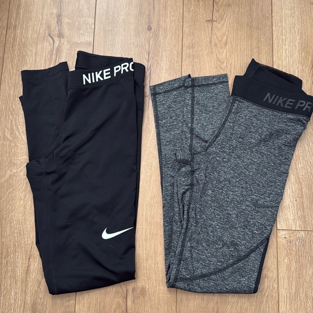 2 Pairs Nike Pro Athletic Workout Pants Size Small